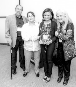 Louisiana Creole Research Association chairperson Chantell Nabonne, second from right, is shown with the family of Harold Baquet who was honored posthumously during the asscoiation's 15th annual conference on Louisiana Creole history and culture. From left are siblings Albert Nicholas, Velva Flot, and at right, is Baquet's widow, Cheron Brylski. An award-winning photographer, Baquet's catalogue of work is deposited and displayed at The Historic New Orleans Collection and Loyola University.