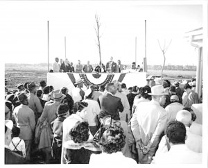 Dedication ceremonies to commence the building of homes in Pontchartrain Park, circa 1955.